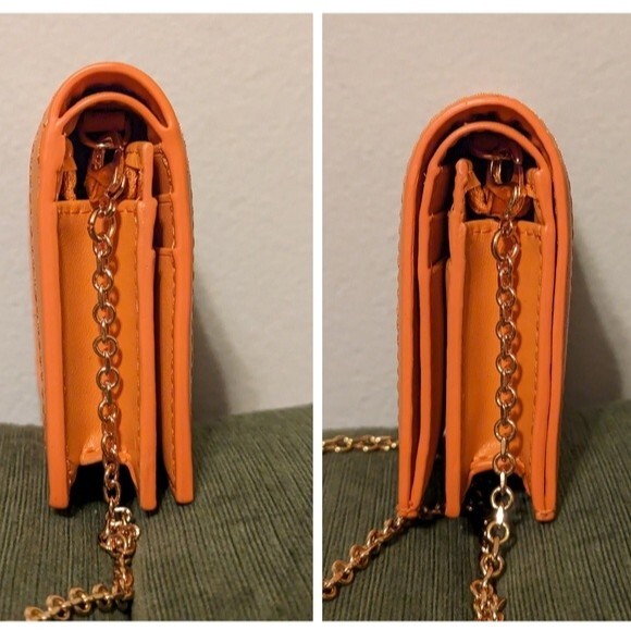 Charles & Keith Orange and Beige Woven Wallet - Picture 5 of 10